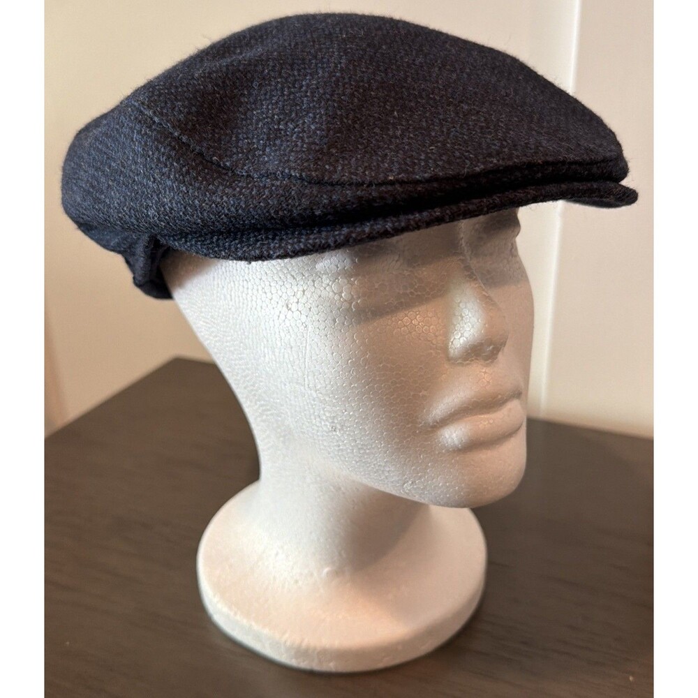 Wigens Newsboy Cap Hat Driving Mens 57 Blue Ivy 100% Wool Swedish Made Estonia